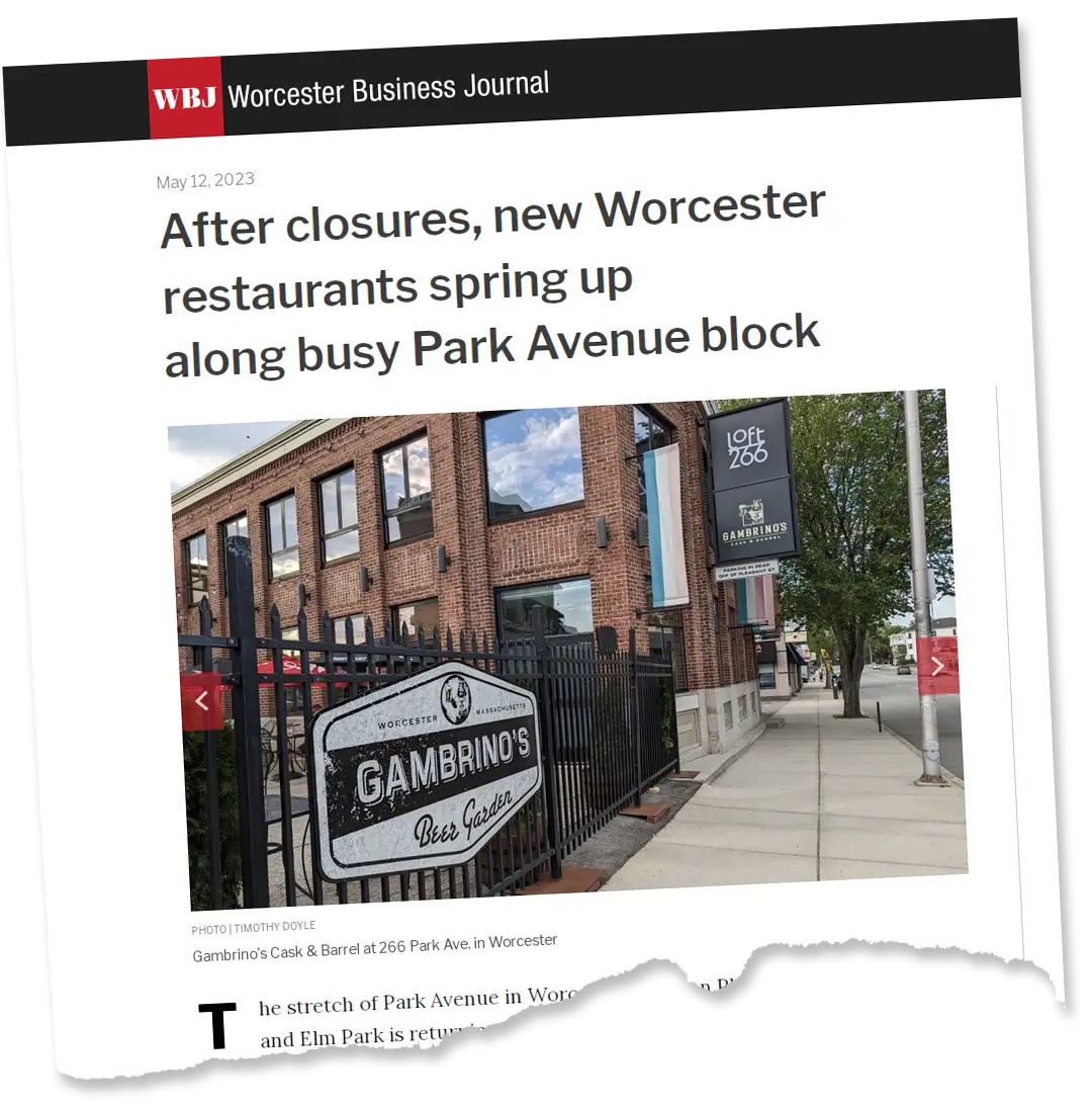 Worcester Business Journal, May 2023, New Restaurants